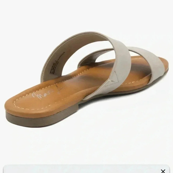 Mari A Women's Marlee Flat Two Strap Sandal 2 Band Slide Suze 9.5 - Picture 2 of 9